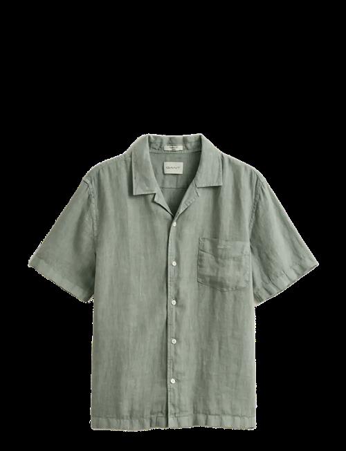 Gant | Reg Gmnt Dyed Linen Ss Camp Shirt | L