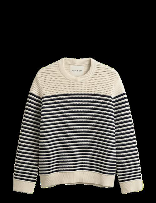 Gant | Textured Striped C-Neck | L