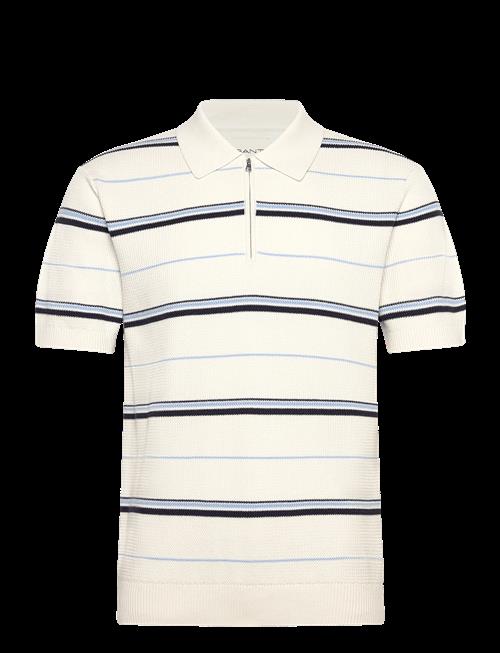 Gant | Striped Textured Zip Polo | XXL