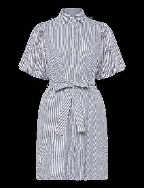 Gant | Seersucker Puff Sleeve Dress | 40