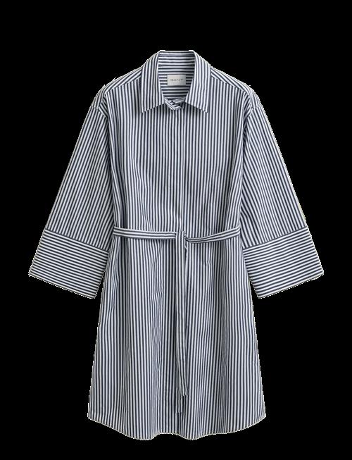 Gant | Stripe Poplin Belted Shirt Dress | 34