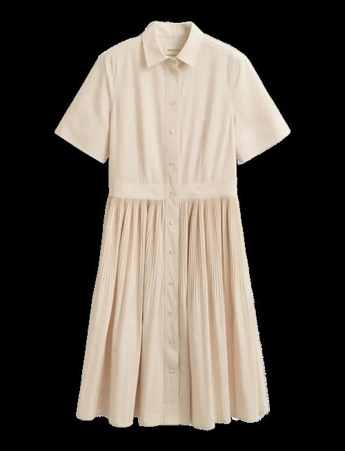 Gant | Ctn Pleated Ss Shirt Dress | 34