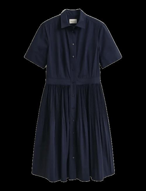 Gant | Ctn Pleated Ss Shirt Dress | 38