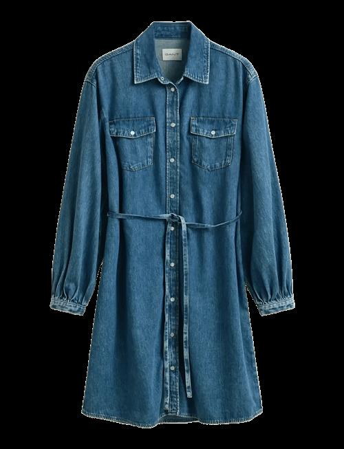 Gant | Denim Volume Sleeve Shirt Dress | 38