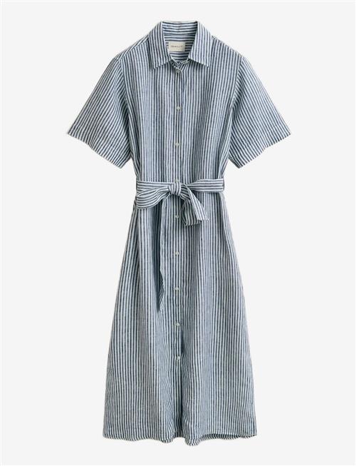 Gant | Striped Linen Ss Shirt Dress | 40