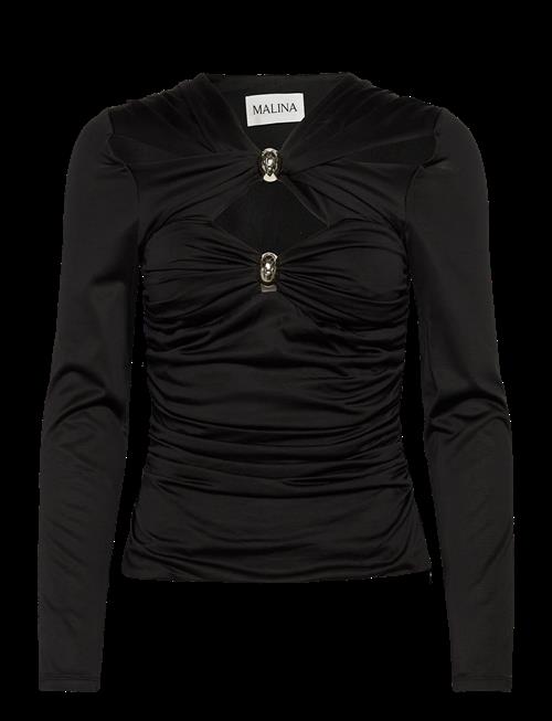 Malina | Amela Embellished Long Sleeve Jersey Top | M