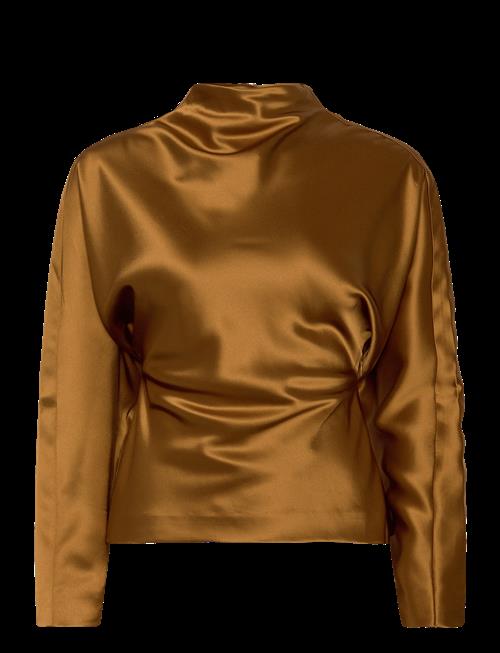 Malina | Zora Barrel Sleeve Satin Blouse | 34