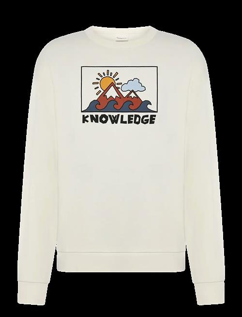 Knowledge Cotton Apparel | Relaxed Printed Crew Neck | XXL