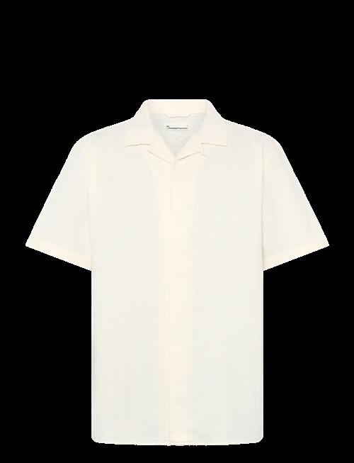 Knowledge Cotton Apparel | Relaxed Seersucker Short Sleeve Shi | M