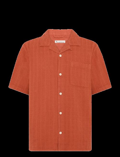 Knowledge Cotton Apparel | Structure Short Sleeve Shirt | L