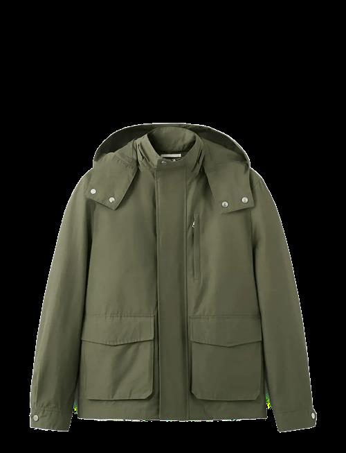 Mango | Water-Repellent Bomber Jacket With Detachable Hood | XXL