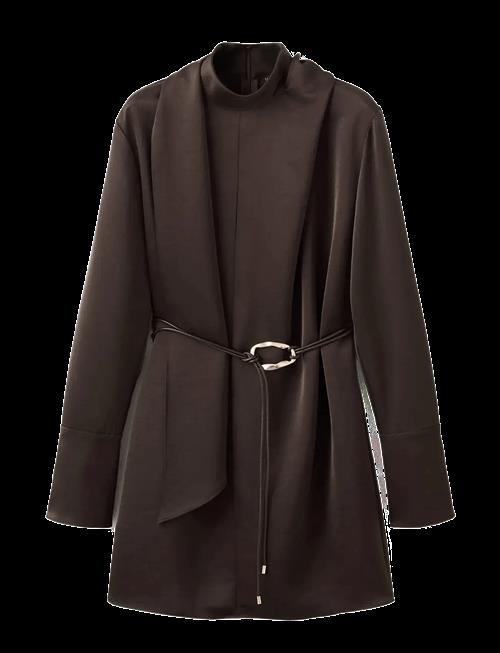 Mango | Satin Dress With Foulard | XS