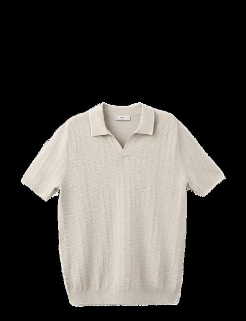 Mango | Structured Fine-Knit Polo Shirt | L