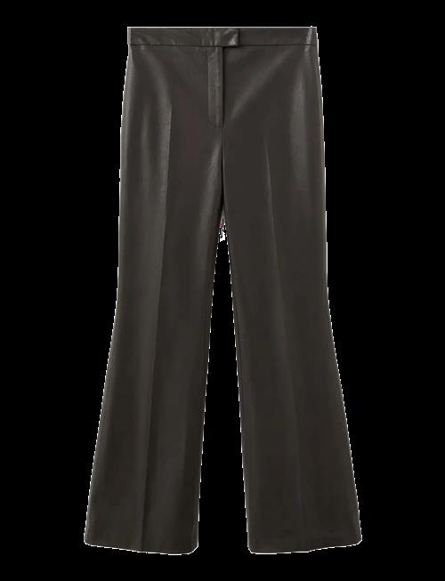Mango | Wide Leg Faux-Leather Trousers | 34