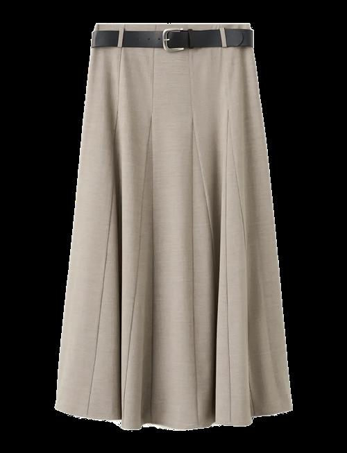 Mango | A-Line Skirt With Godets And Belt | 34