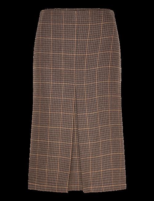 Mango | Wool-Blend Check Midi-Skirt | 36