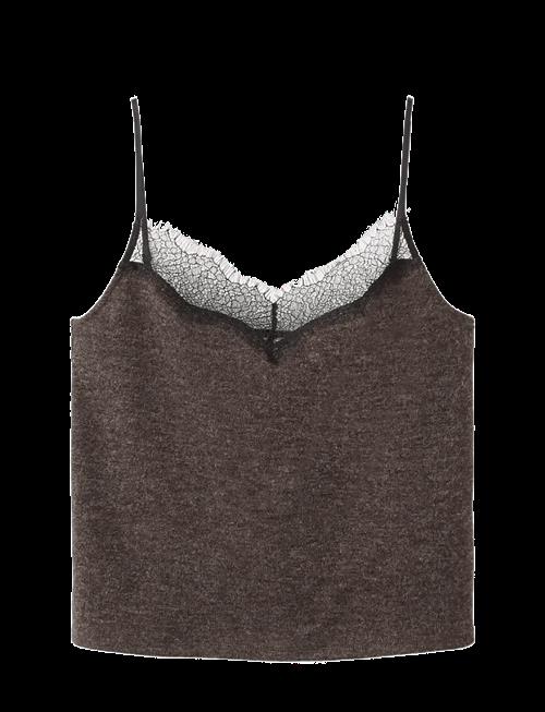 Mango | Top With Lace Neck | M