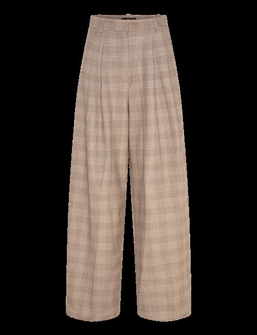Mango | Wide Leg Check Suit Trousers | 32
