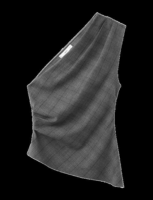 Mango | Asymmetrical Check Top | XS