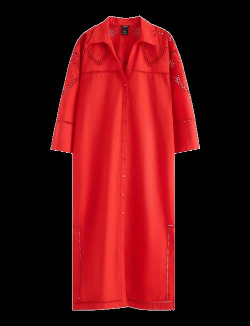 Lindex | Midi Shirt Dress With Broderie Anglaise | M