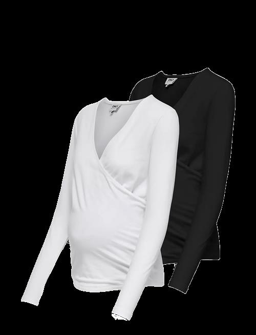 Only Maternity | Olmjoy L/S Wrap Top 2-Pack Jrs Noos | XL