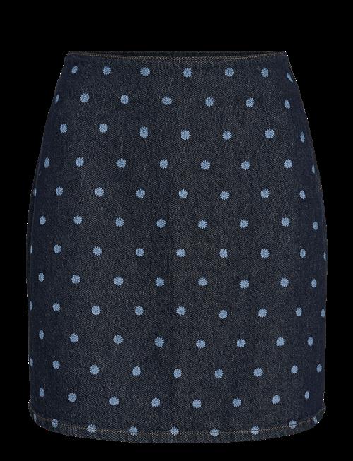 Vila | Vipal Hw Dot Short Denim Skirt | 40