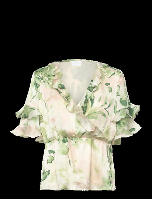 Vila | Vimolina 2/4 Flounce Wrap Top/Dc | 38