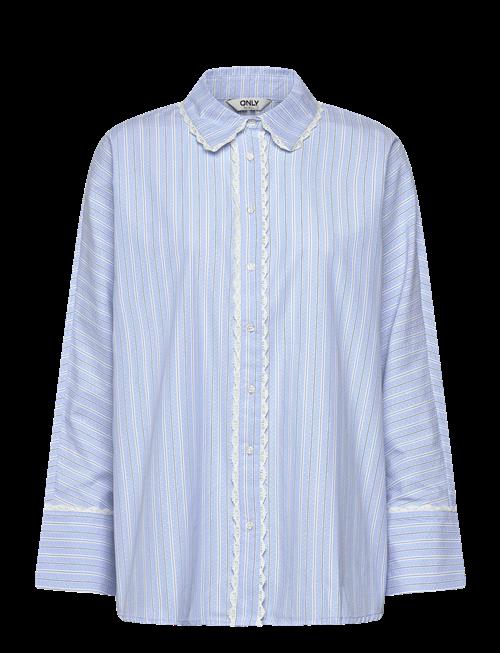 ONLY | Onlosiris Ls Striped Lace Shirt Wvn | S