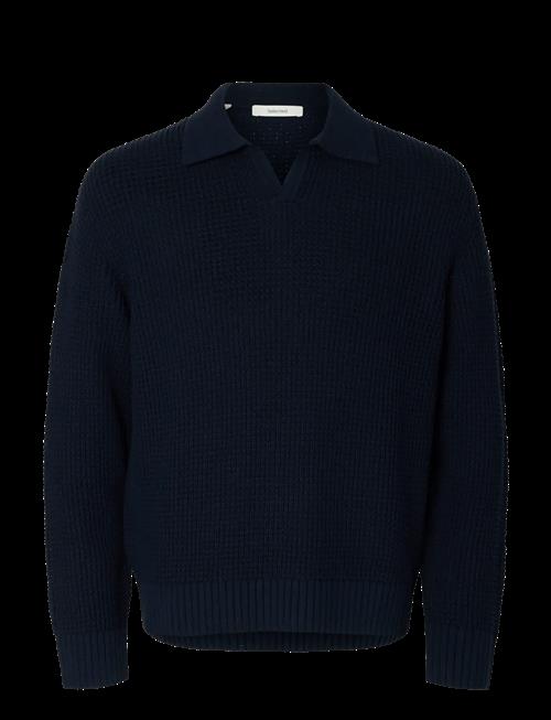 Selected | Slhdereck Light Knit Relaxed Open Polo | M