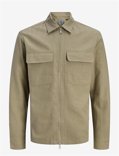 Jack & Jones | Jprblurayle Linen Blend Zip Ls Shirt Smu | XXL