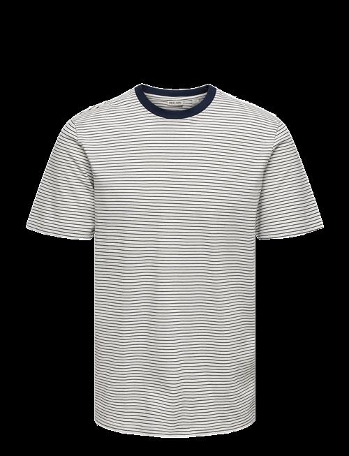 ONLY & SONS | Onsfred Life Rlx Ss Stripe Tee Noos | XXL