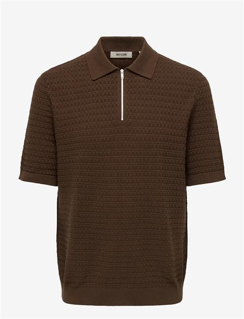 ONLY & SONS | Onsmenu Reg Ss Structure Polo Knit | XS