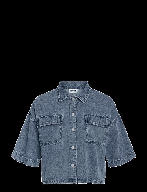 NOISY MAY | Nmenza S/S Reg Crop Shirt Mg004Mb Noos | L