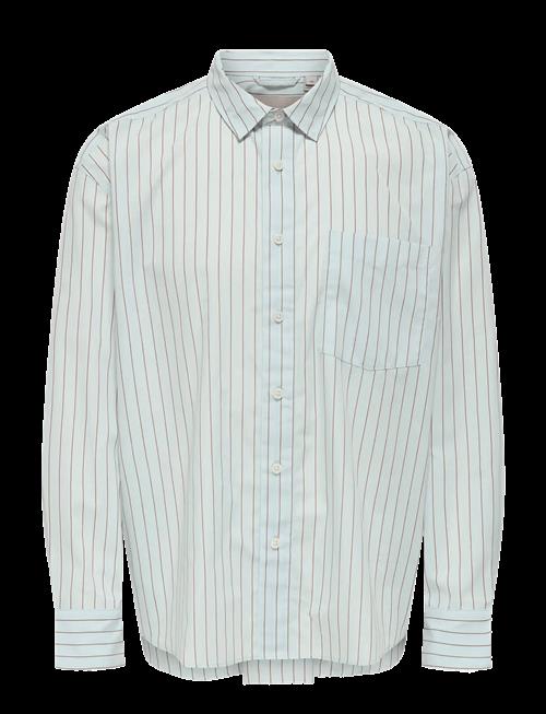 ONLY & SONS | Onsbarry Rlx Popplin Stripe Ls Cf | M