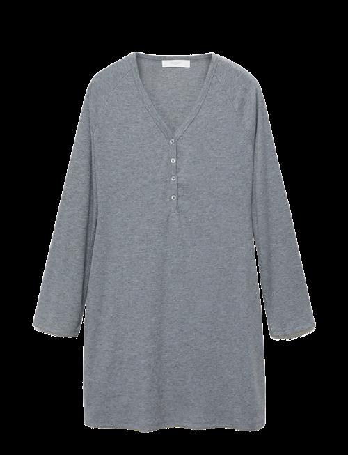 Mango | Ribbed-Knit Nightdress With Buttons | XS