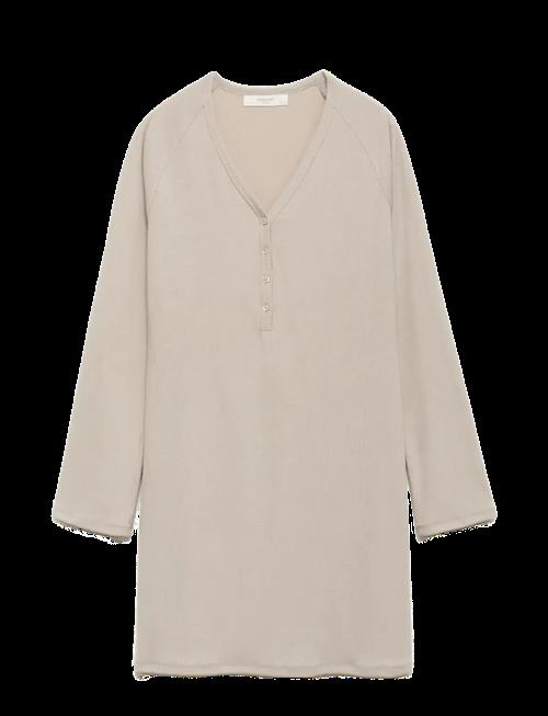 Mango | Ribbed-Knit Nightdress With Buttons | XS
