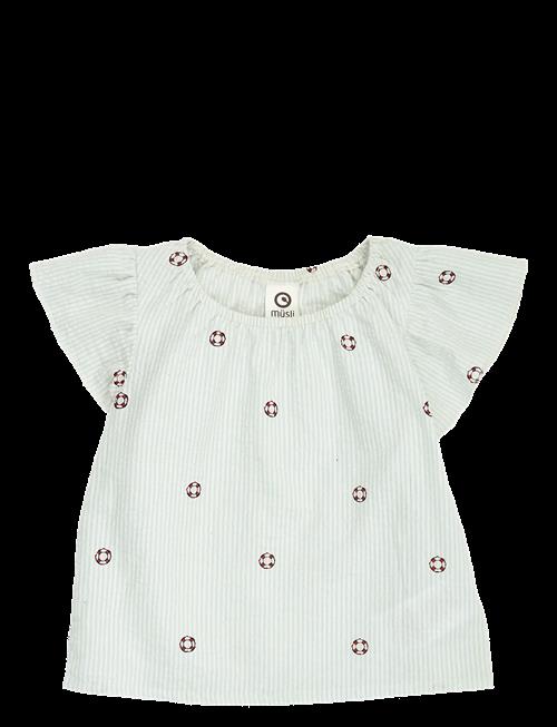 Müsli | Seersucker Stripe Frill S/S T Baby | 86