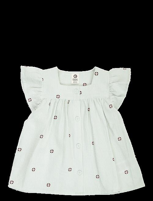 Müsli | Seersucker Stripe Frill S/S T | 116