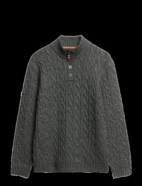 Superdry | Cable Button Neck Jumper | M