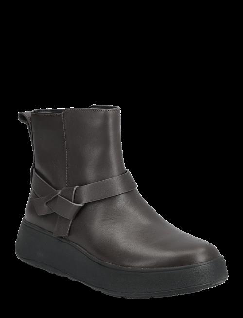 FitFlop | F-Mode Folded-Knot Leather Flatform Chelsea Boots | 39