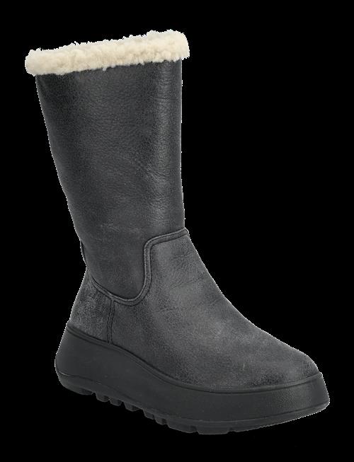 FitFlop | F-Mode Double-Faced Shearling Flatform Calf Boots | 39