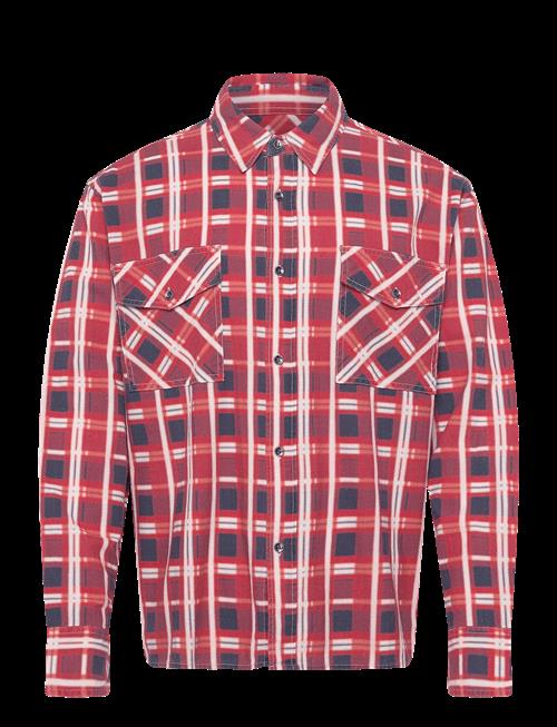 NEUW | Printed Check Utility Shirtcarmine | M