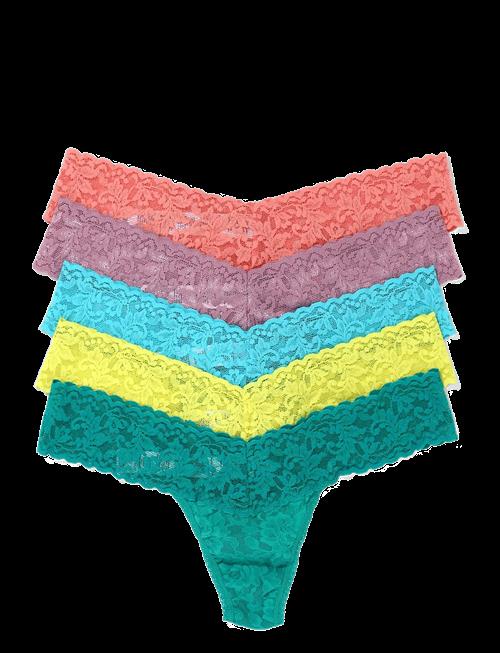 Hanky Panky | Hanky Panky Signature Lace, Low Rise Thong, 5 Pack Boxed | ONE SIZE