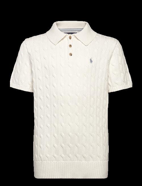 Ralph Lauren Kids | Cable-Knit Cotton Polo-Collar Sweater | 132-137