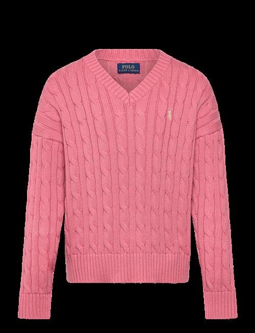 Ralph Lauren Kids | Cable-Knit Cotton V-Neck Sweater | 154-158
