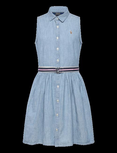 Ralph Lauren Kids | Belted Cotton Chambray Shirtdress | 137-140