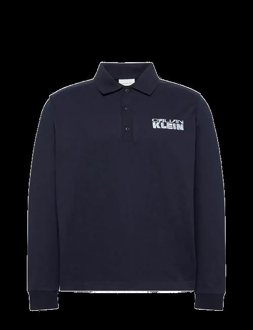 Calvin Klein Jeans | Ls Sueded Heavy Jersey Polo | XS