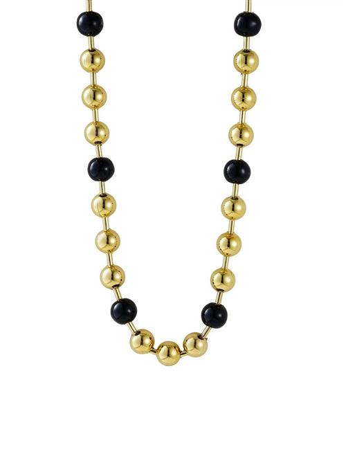 Bud To Rose | Eclipse Short Necklace Black/Gold | ONE SIZE