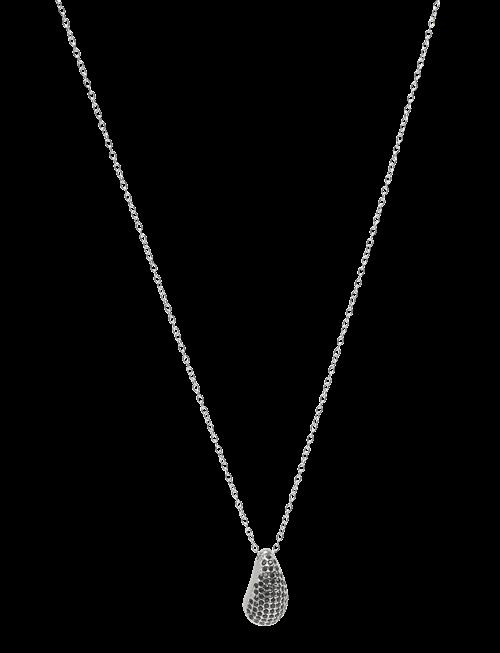 Bud To Rose | Drop Crystal Necklace Black/Silver | ONE SIZE