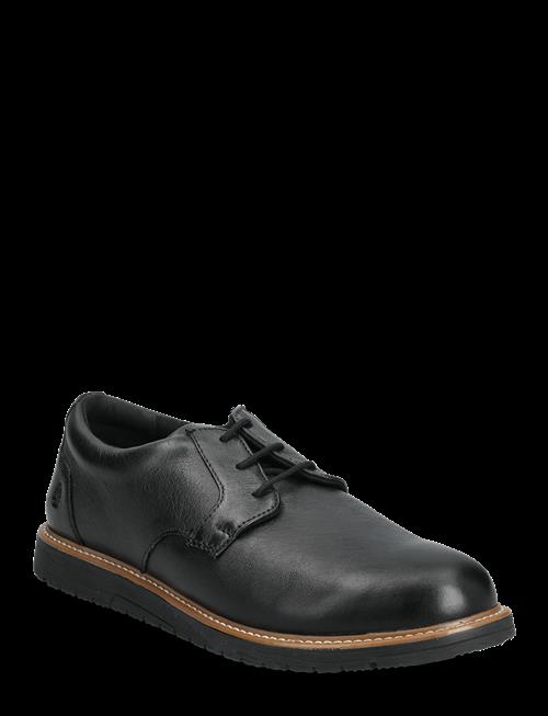 Hush Puppies | Men's Jenson Oxford  - Bold Black Leather | 43